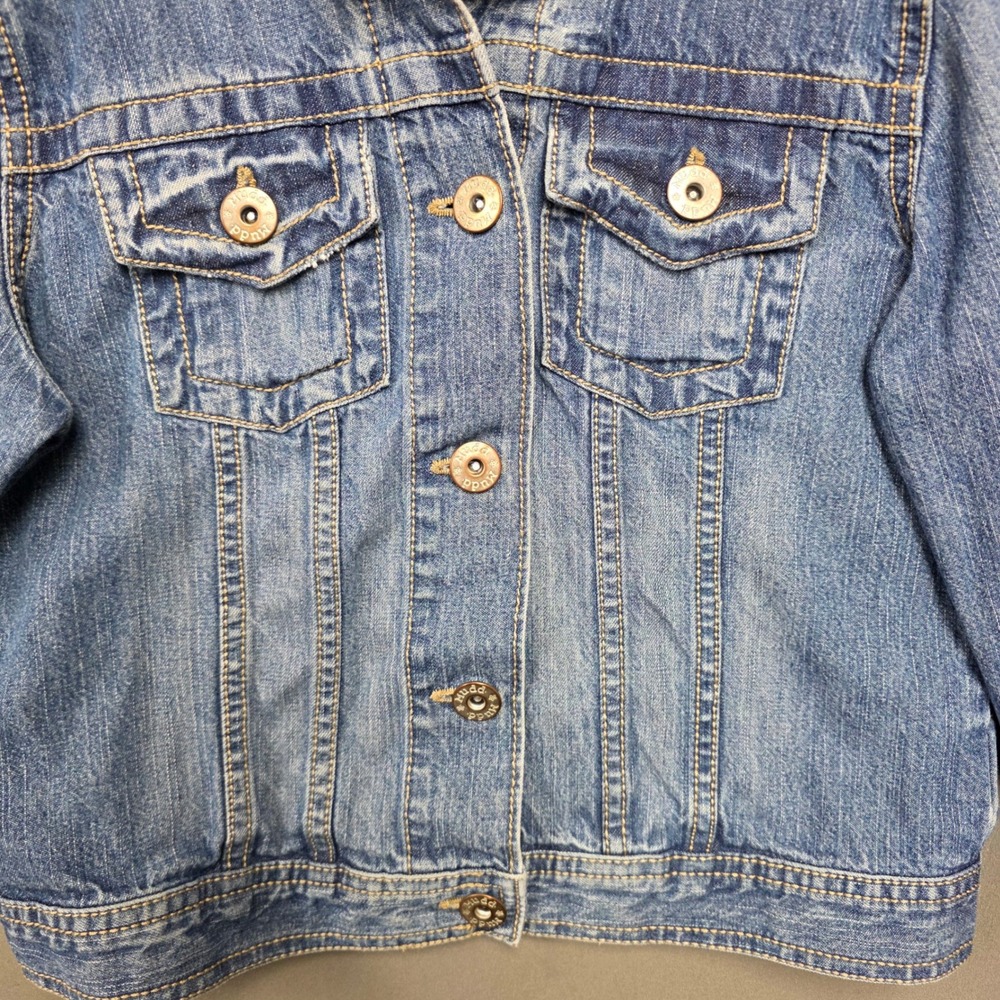Mudd Denim Jacket Kids Classic Trucker Style Blue M 10-12 - Picture 2 of 7